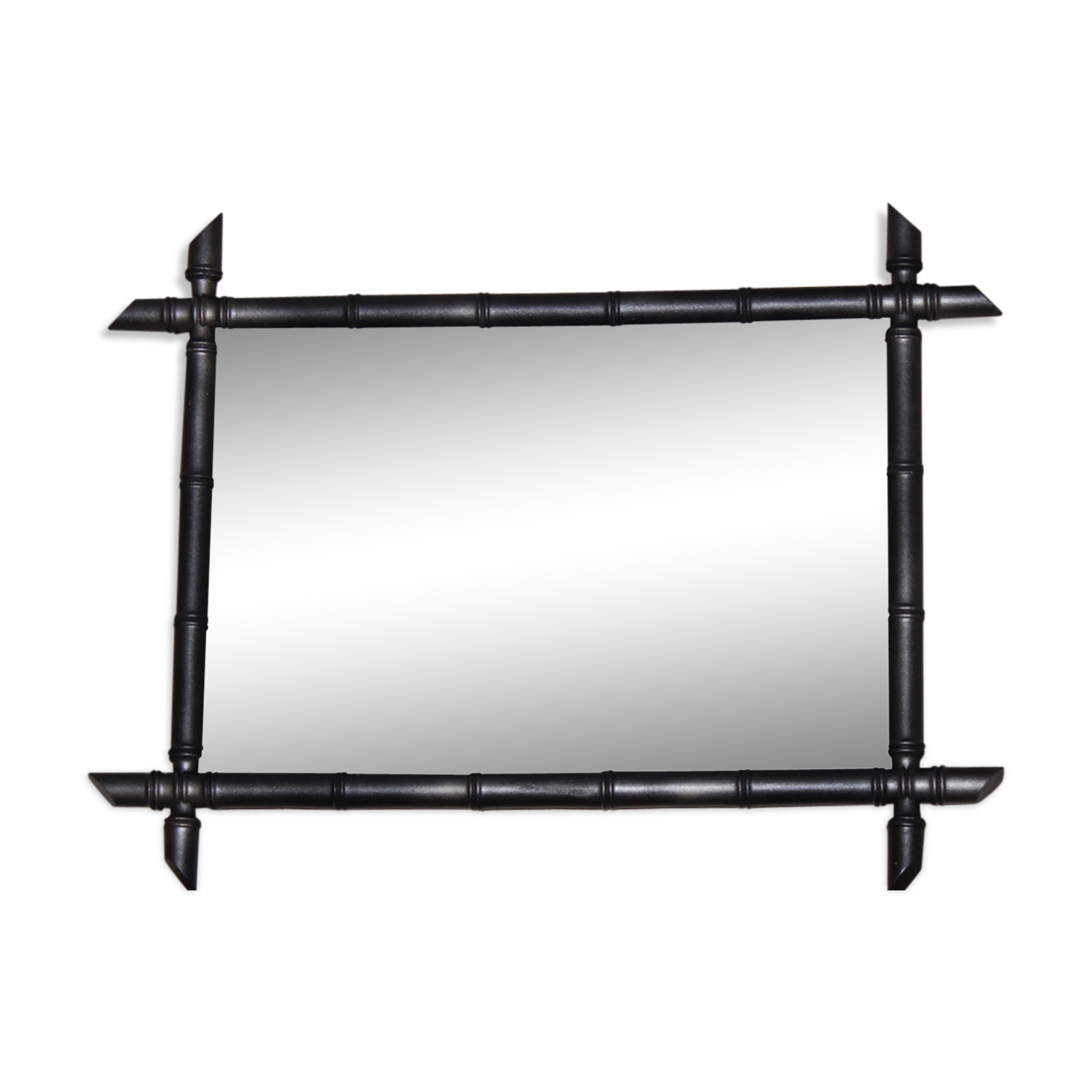 Former mirror wooden way bamboo 86 x 66 cm