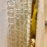 Kaiser Leuchten wall lamp ice glass 1970