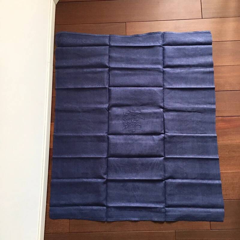 Old embroidered table napkin B M Purple