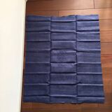 Old embroidered table napkin B M Purple