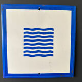 Waves vintage europe industrial enamel sign decoration