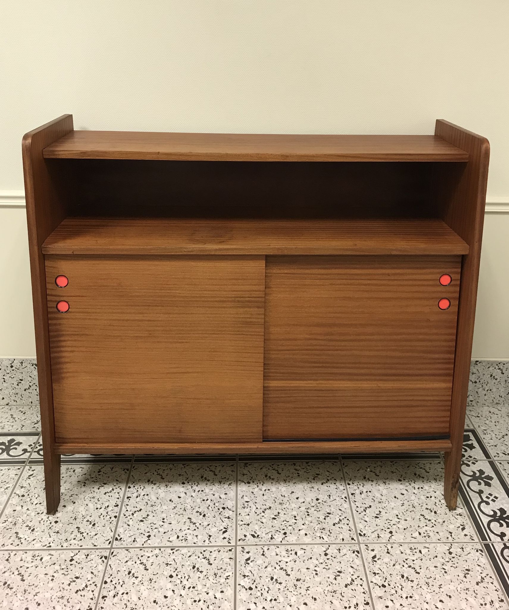 Bibliothèque buffet portes coulissantes 50's