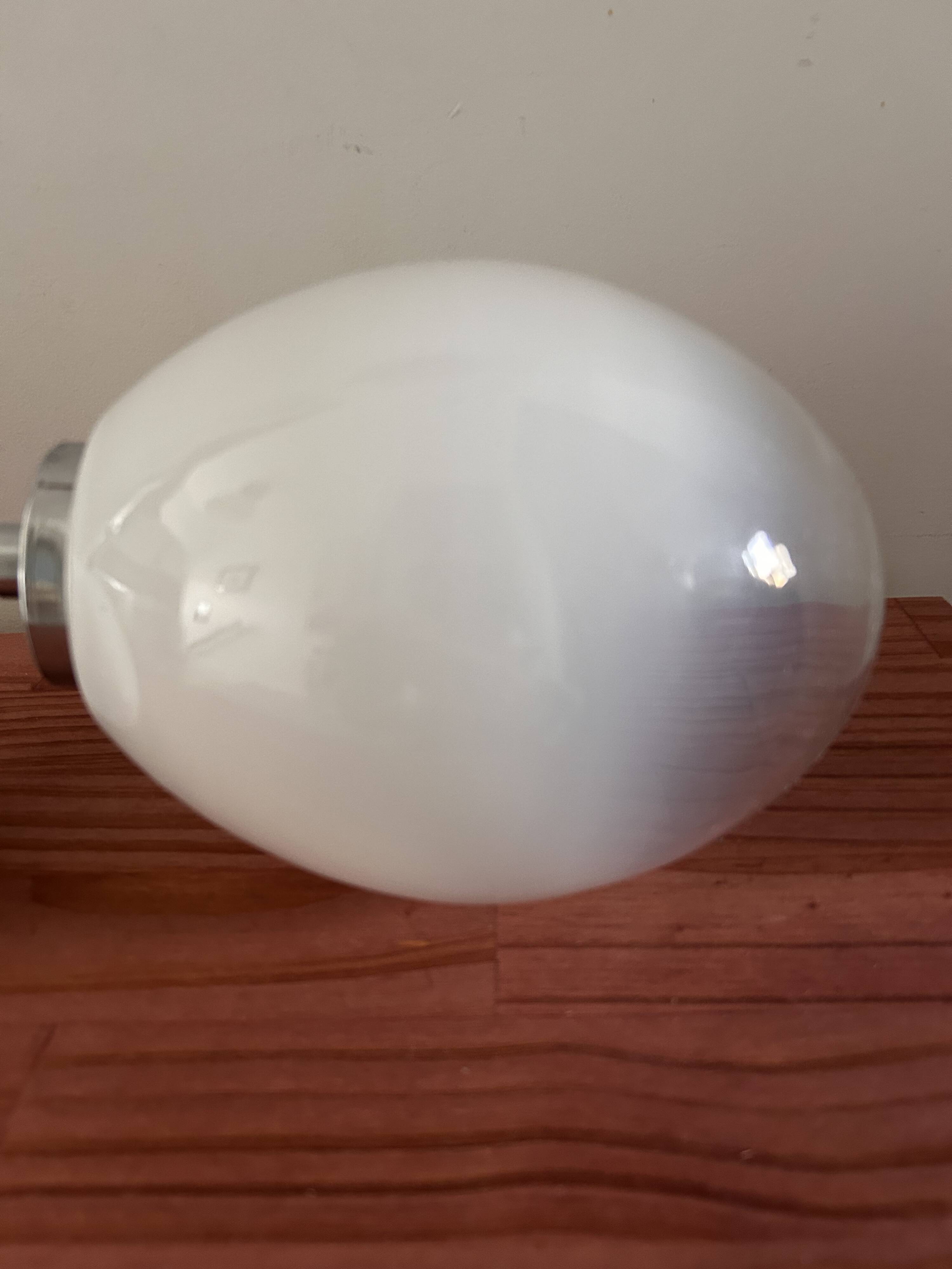 Vintage white opaline wall light