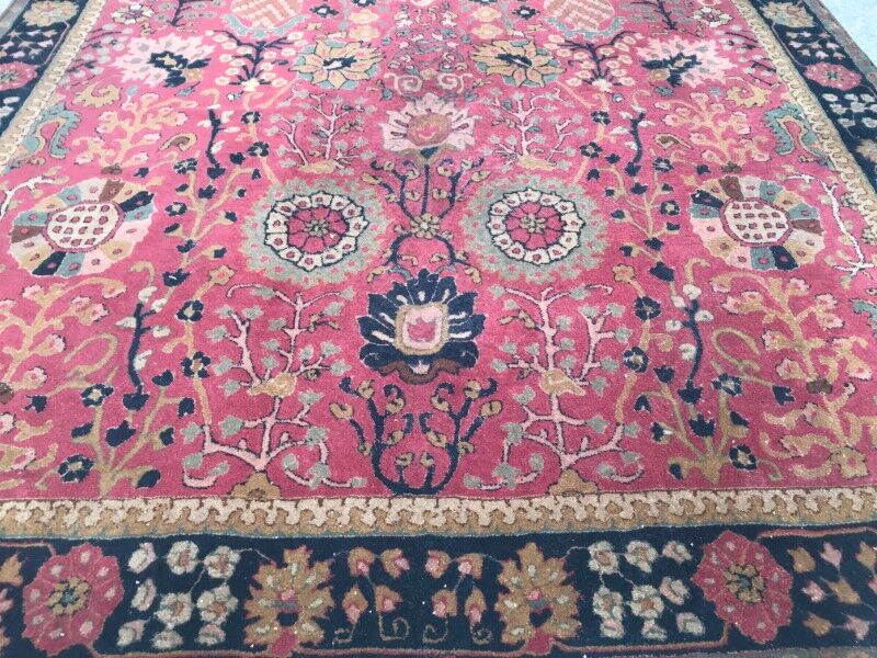 Carpet old French Janus pattern Agra done hand 196 X 296 CM