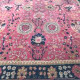 Tapis ancien français janus motif agra  196x296 cm