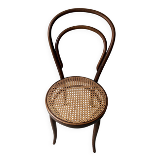 Antique Thonet style caned bistro chair