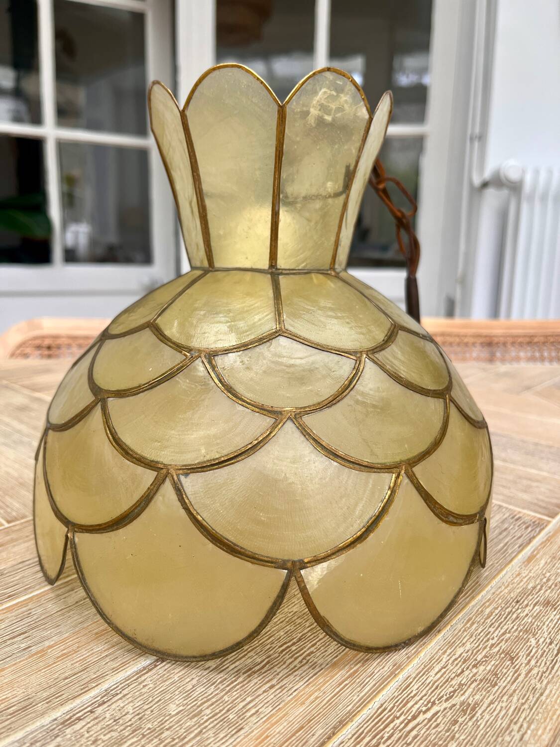 Golden mother-of-pearl "Mermaid" earrings