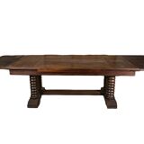 Large solid oak table by Joseph Savina 1950