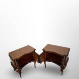 Tables de chevet italiennes du milieu du 20ème siècle.