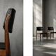 Set of 3 Vintage Mid-Century Danish Modern Rosewood & Black Leather Chairs