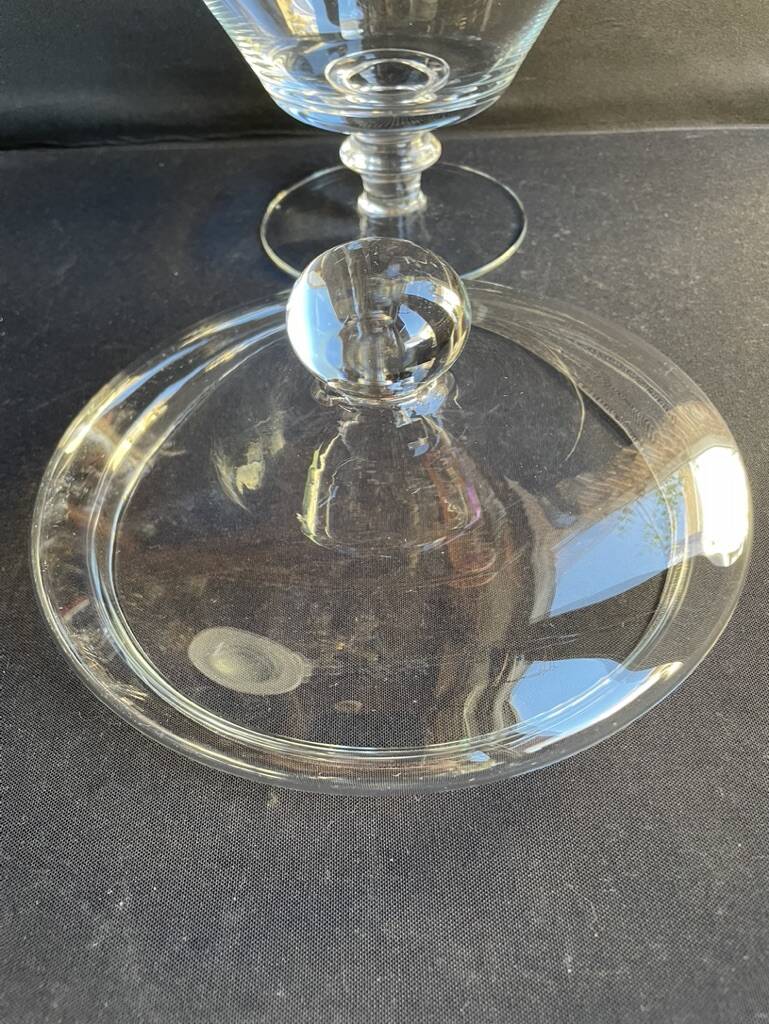 Grand compotier couvert – cristal soufflé uni
