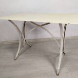 Table de jardin métal blanc