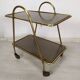 Vintage brass serving trolley
