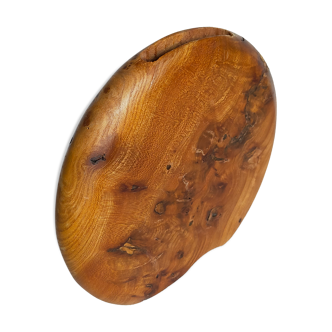 Solid wood vase vintage elm magnifying glass