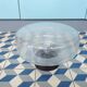 Large German ceiling light in bubbled glass Ø36cm