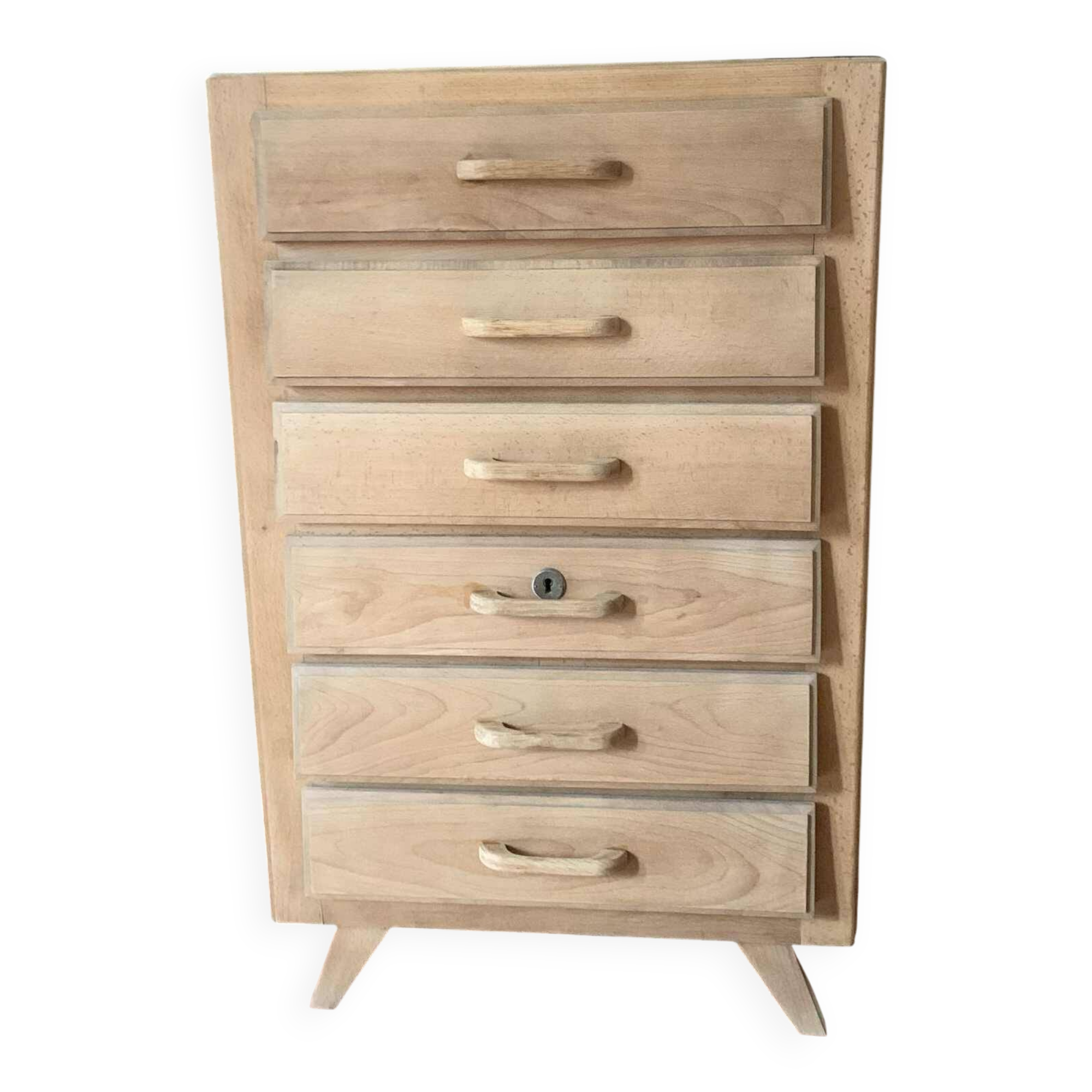 Chest of drawers with 6 drawers in matte cast iron colour.
