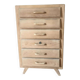 Chest of drawers with 6 drawers in matte cast iron colour.