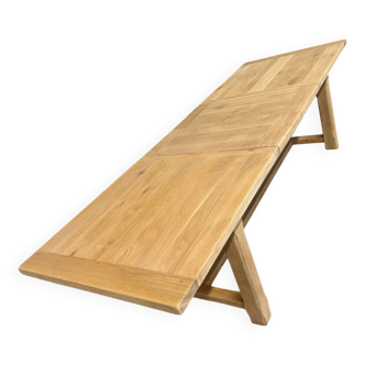 Solid oak farmhouse table with extensions