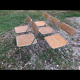 Suite de 5 chaises pliables cannages chrome 1970 Elios