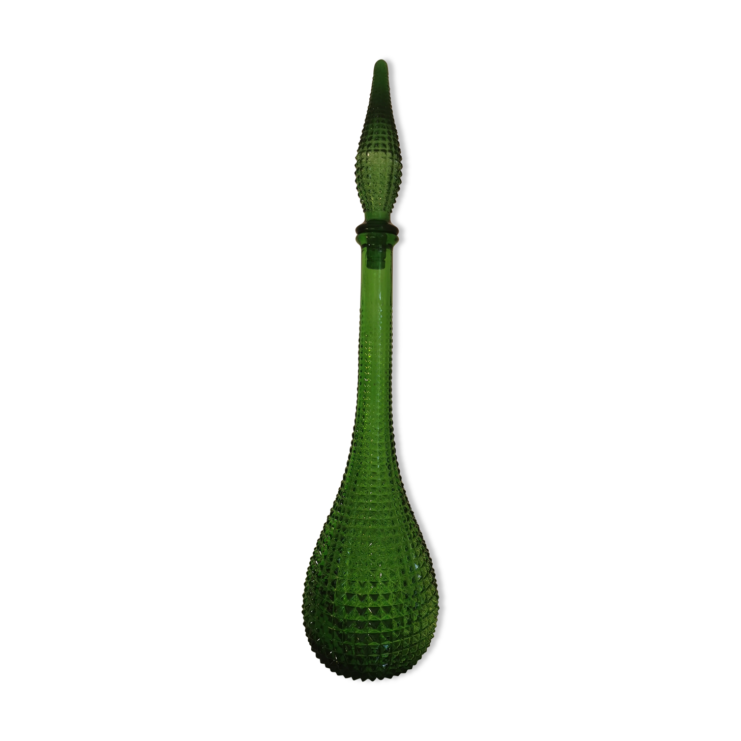 Green peg carafe