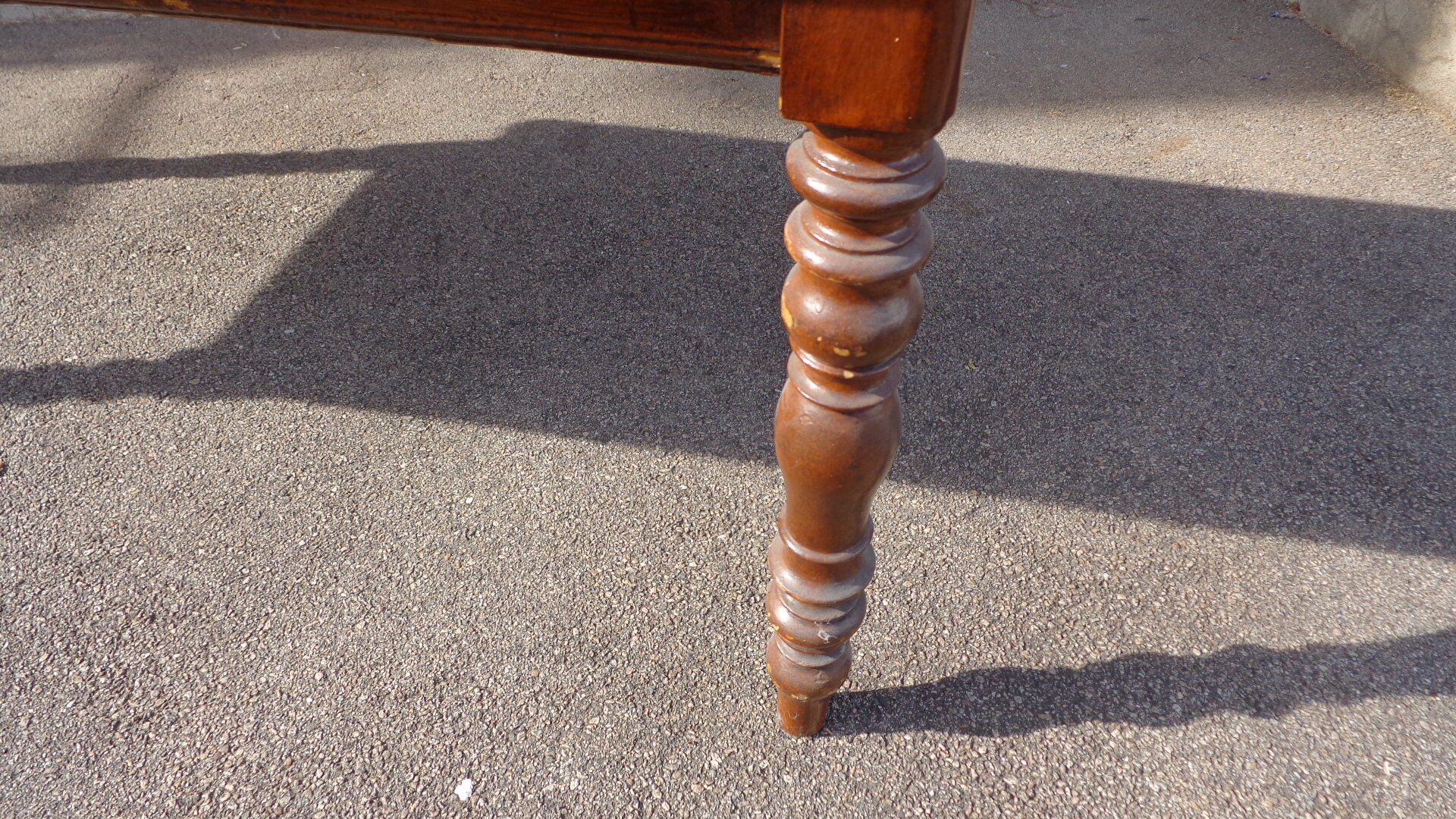 Large bistro table turned feet