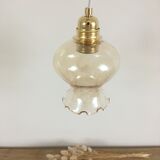 Amber tulip globe lamp