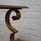 Table basse fer forgé doré