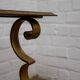 Golden wrought iron coffee table