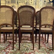 Set of 6 Louis XVI style chairs in cane - Caned