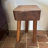 Brutalist stool in the style of Charlotte Perriand