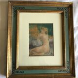 Young blonde girl, pastel on paper by Georges Marchou.