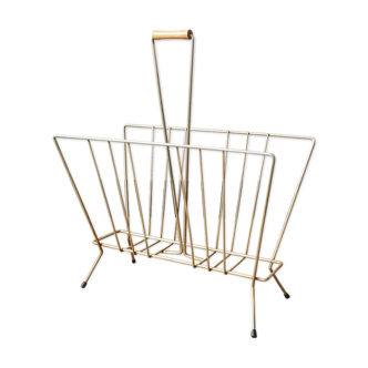 Vintage golden magazine rack