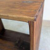 Bench / bedside table / stool vintage workshop style patina