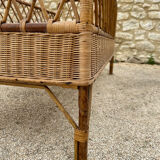 Rattan bed and wicker