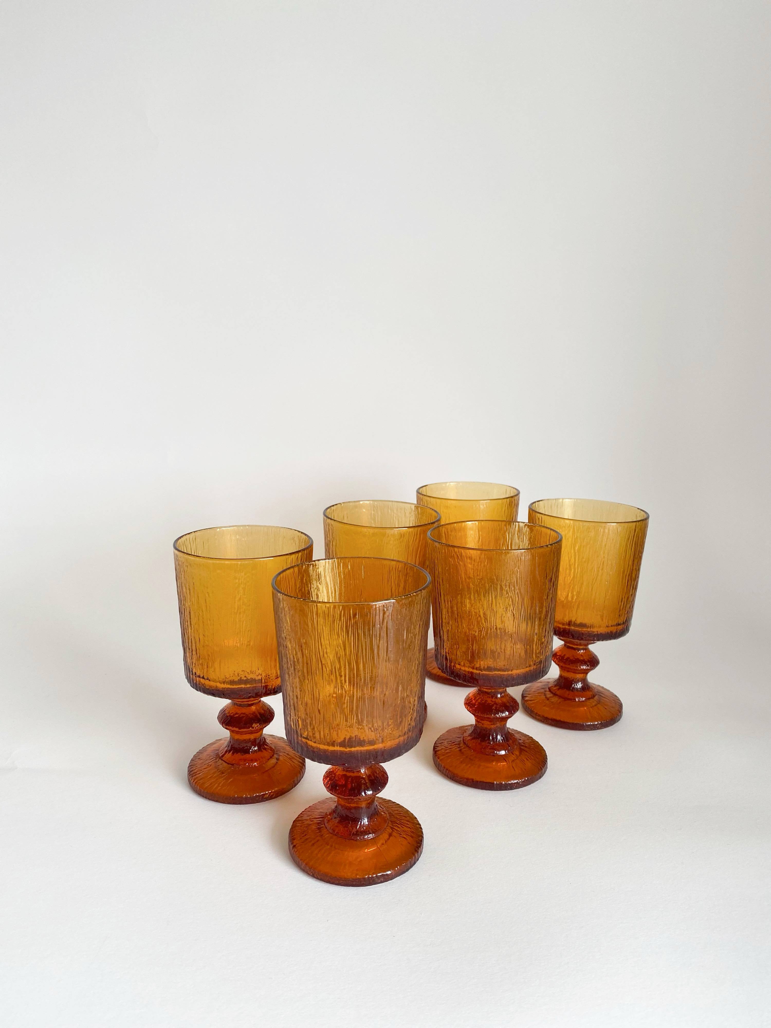 Suite 6 glasses amber vintage glasses