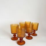 Suite 6 glasses amber vintage glasses