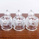 Set of 3 WMF glass cockroaches