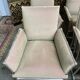 Suite de 6 fauteuils bergères bambou et velours beige