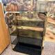 Vintage shelf in brass and smoked glass – Italian work, circa 1970