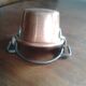 Small cauldron . hammered copper