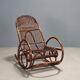 Vintage bamboo rocking chair, design, Italy, 1970s