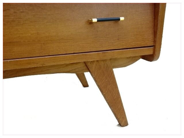 Commode vintage chêne clair 1950