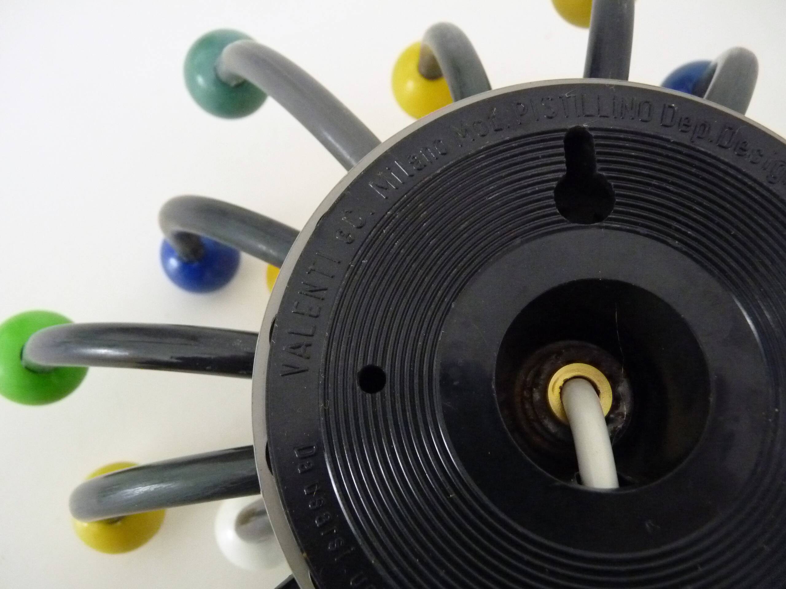 Vintage Pistillino wall lamp in silver plastic by studio Tetrarch for Valenti, Italy