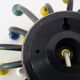 Applique vintage Pistillino en plastique argenté par studio Tetrarch pour Valenti, Italie