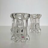 Vintage glass candle holders