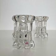Vintage glass candle holders
