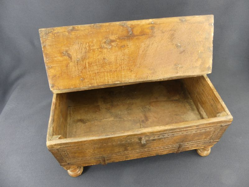 Old wedding chest in carved wood Nepal or India