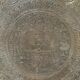 Large ancient copper tray, engraved Persia, offering scenes, vintage ethnic
