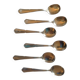 6 silver metal ice cream spoons