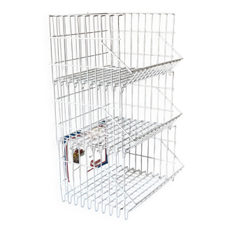 Trio of stackable steel wire baskets vintage italy